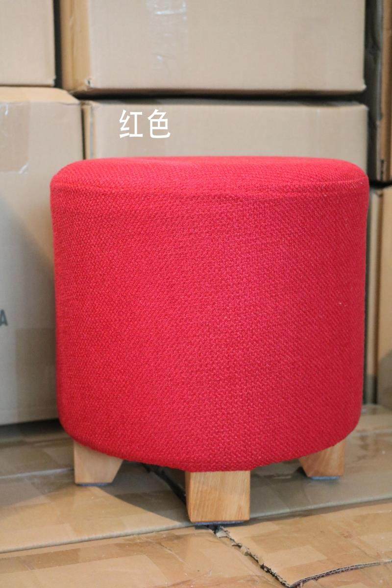 好具时尚布艺圆凳服装店试衣间凳子换鞋凳餐厅酒店客房沙发凳软凳