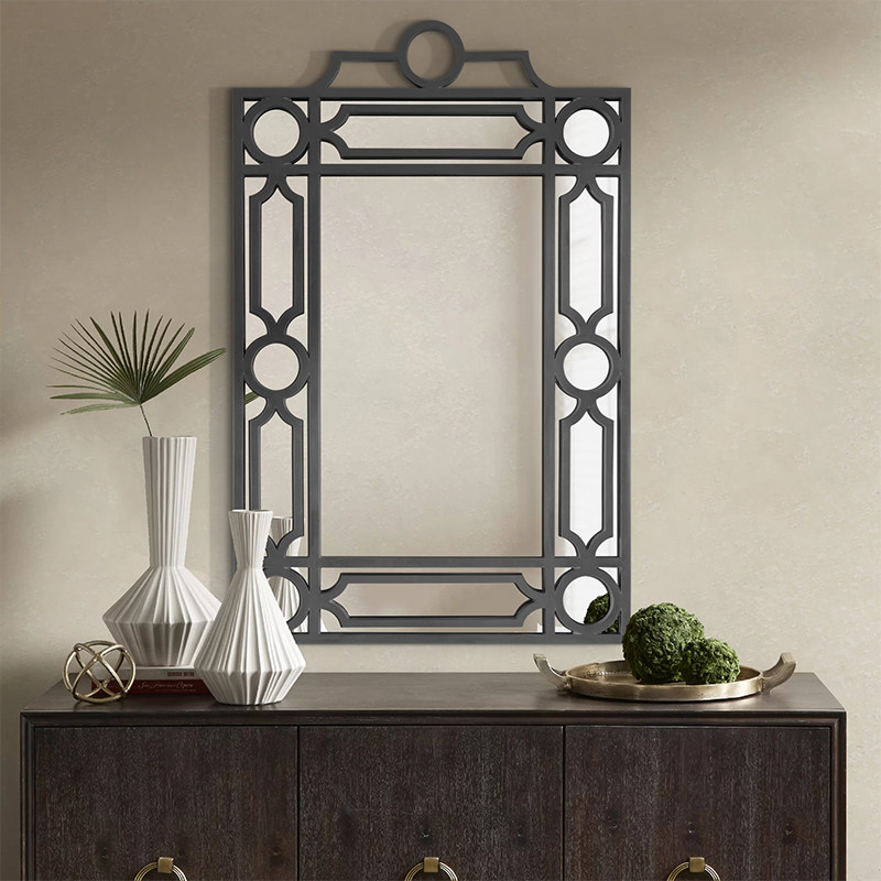 梳妆台挂镜化妆镜子玄关装饰镜背景墙壁挂饰镜创意挂沙发约现代镜