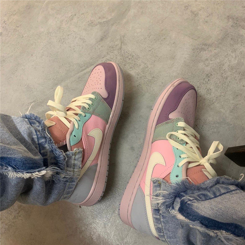 airjordanlowaj1彩色拼接马卡龙低帮篮球鞋dj5196615篮球鞋