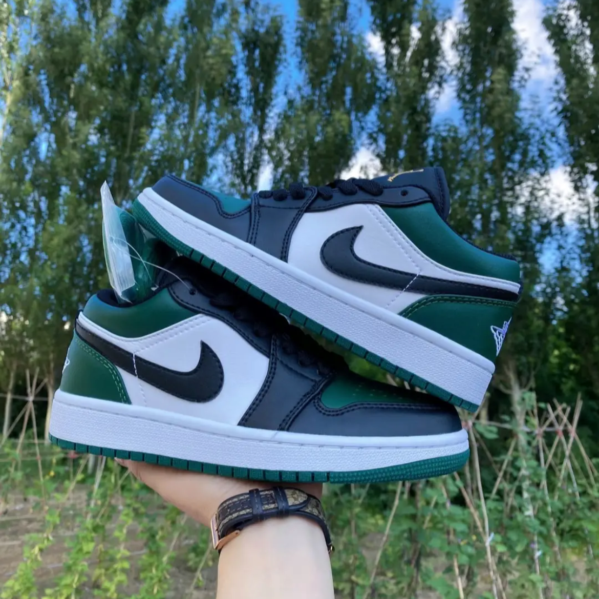 meyou air jordan 371 aj1 黑绿脚趾男女低帮休闲球鞋 553560 - 爱购