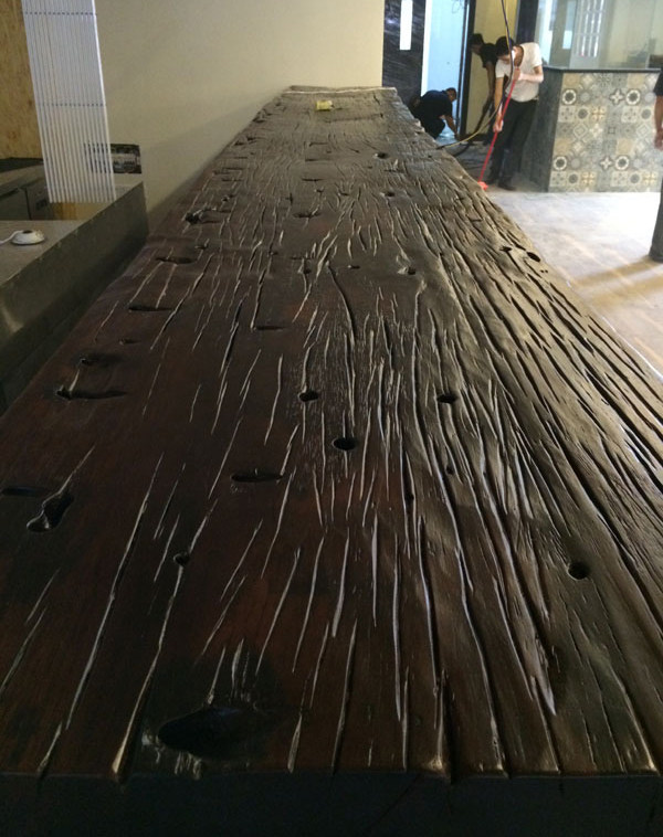 老船木板材料原木旧船桌面面板古船马赛克