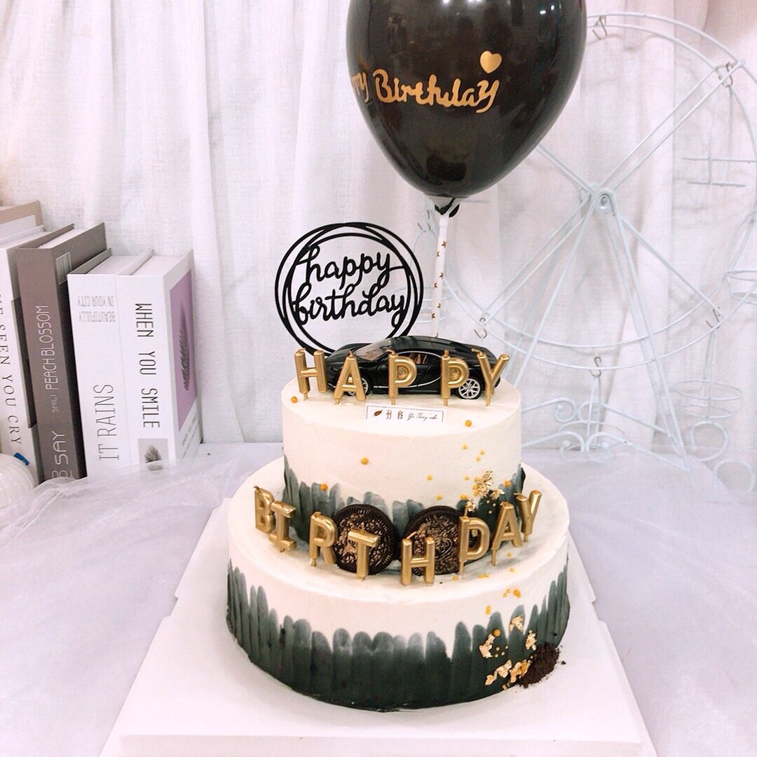 羽浵黑金男士吉普车跑车系列双层蛋糕私房定制生日蛋糕厦门同城