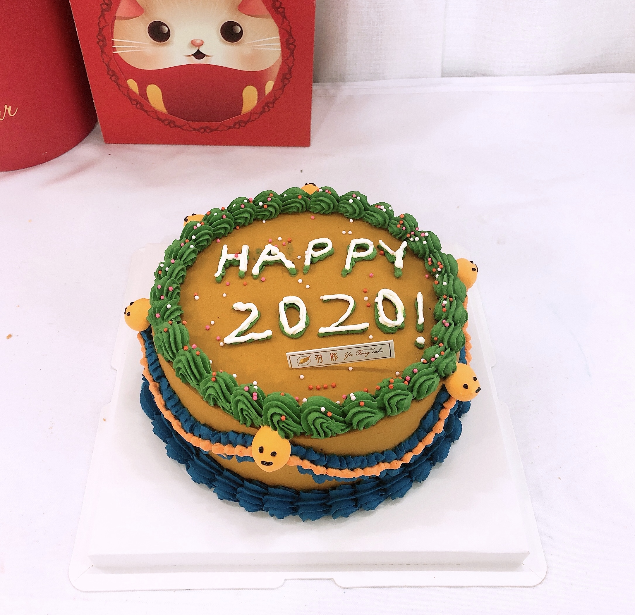 羽浵招财猫牛年2021跨年新年主题蛋糕写字造型生日蛋糕厦门同城