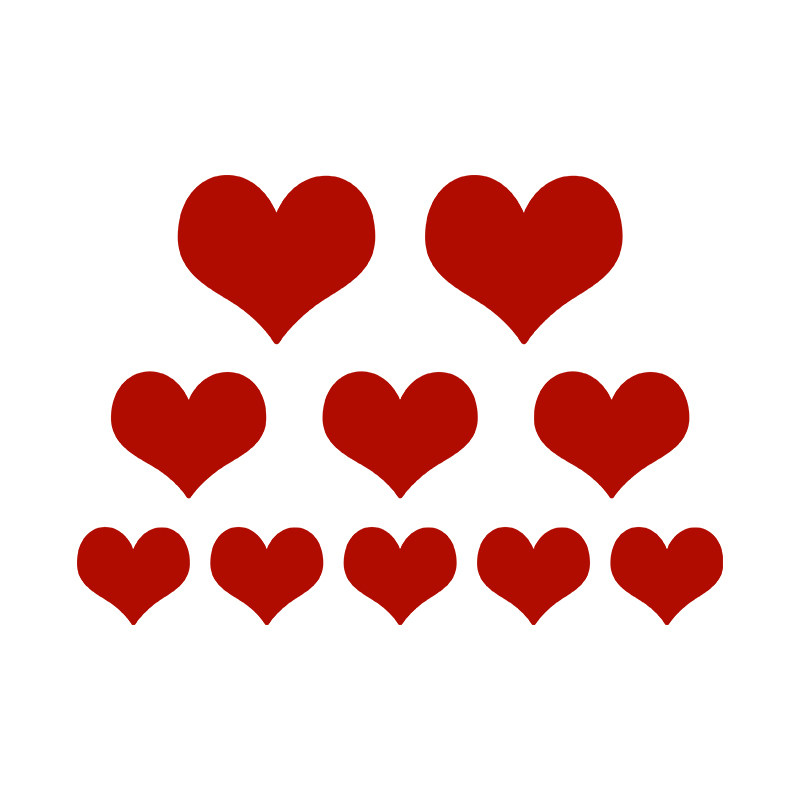 贴纸汽车爱心车身创意可爱心形车贴遮挡划痕汽车装饰贴