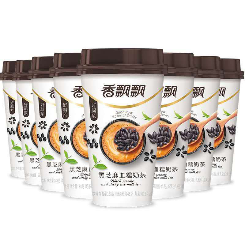 奶茶新货香飘飘烤藜麦薏6杯装黑芝麻糯米网红杯装奶茶