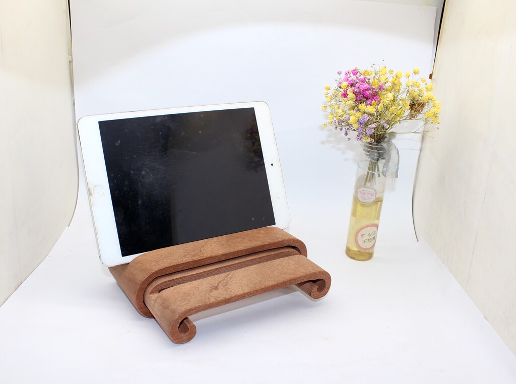 手机创意木质支架托架花盆盆架机座办公桌直播手机支架