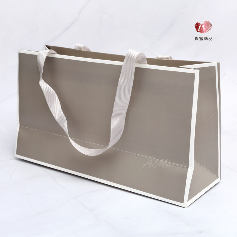 丝带礼品纸袋手提袋包装袋子羽毛笔水晶玻璃搭配礼品袋