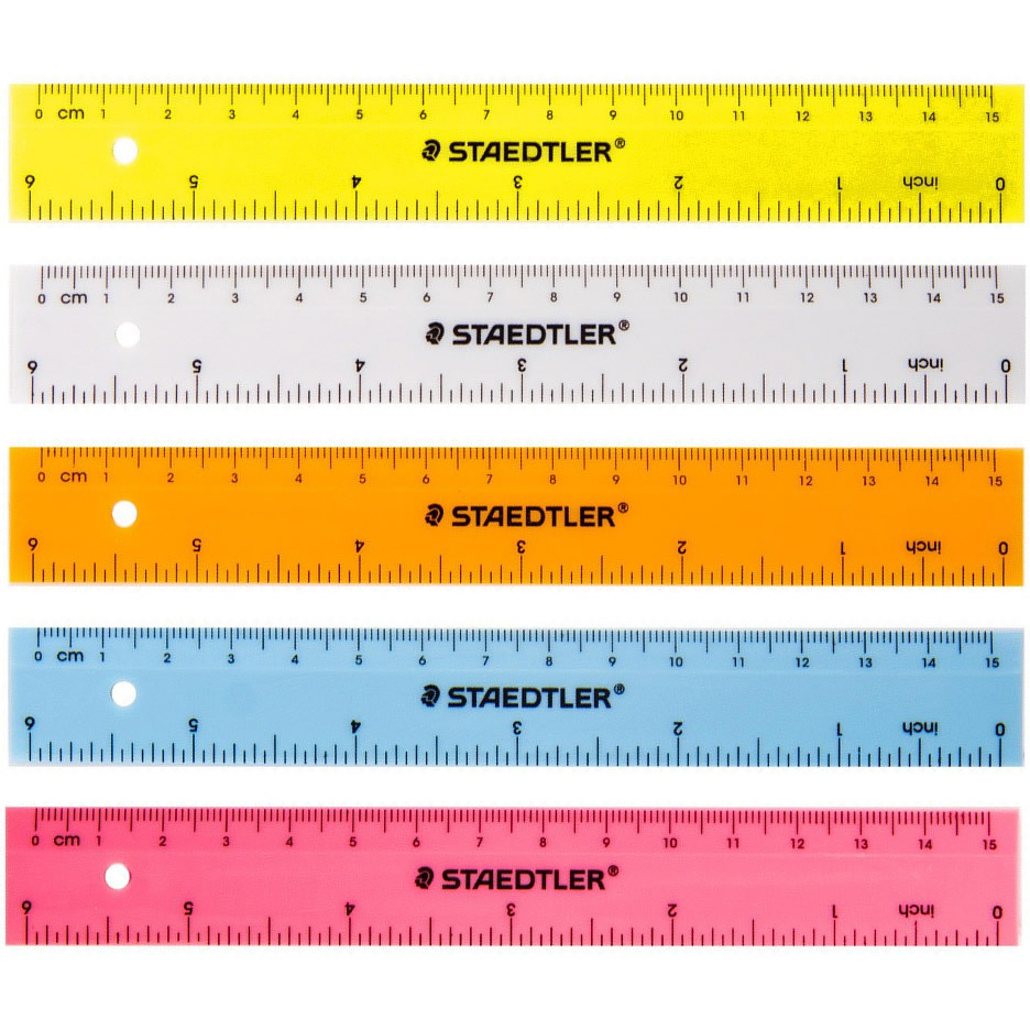 staedtler施德楼中小学生15cm直尺绘图英尺6inch刻度刻度尺各类尺