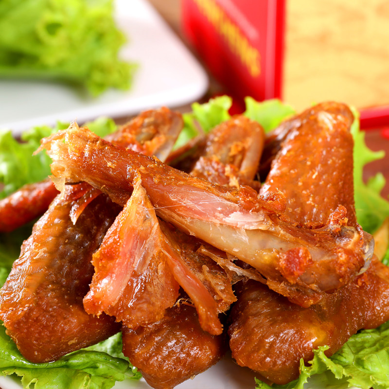 炸烤零食鸡肉特产客家梅州风干振城400g鸡翅鸡肉零食