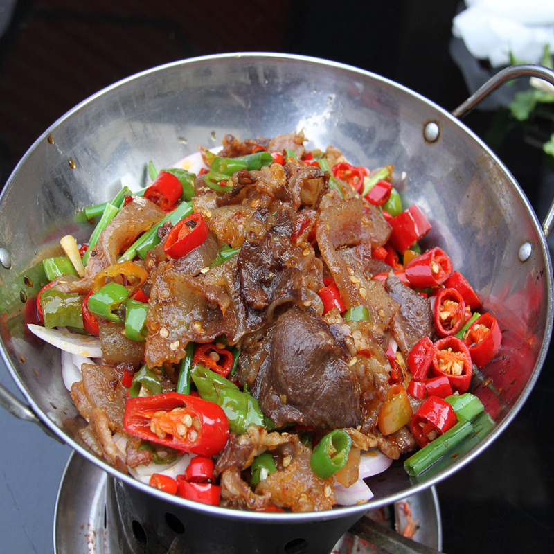 皮黄牛肉350g干锅火锅小炒牛脸酒店特色私房其它牛肉类