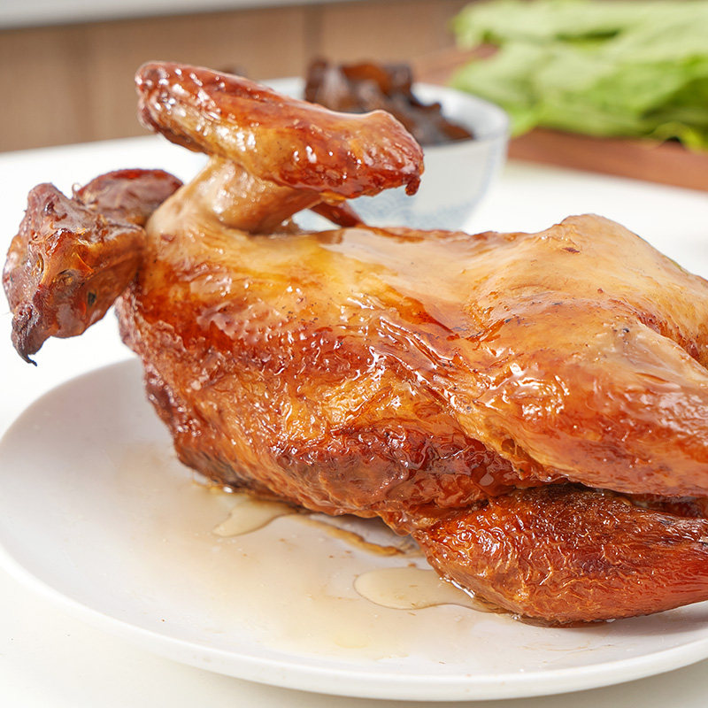 山东淄博特产国梁烤鸡真空卤味熟食正宗烧鸡鸡肉零食
