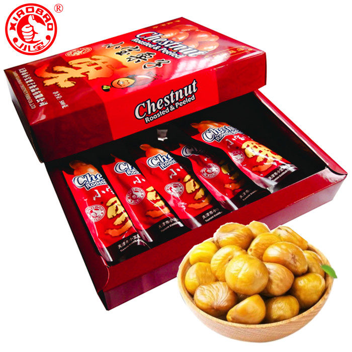 天津小宝栗子栗仁500g礼盒盒装开袋即食迁西即食板栗