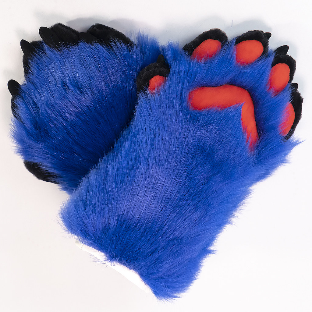 gentlefur蓝色特典furryfursuit20ss兽人定制兽爪猫爪cos手套