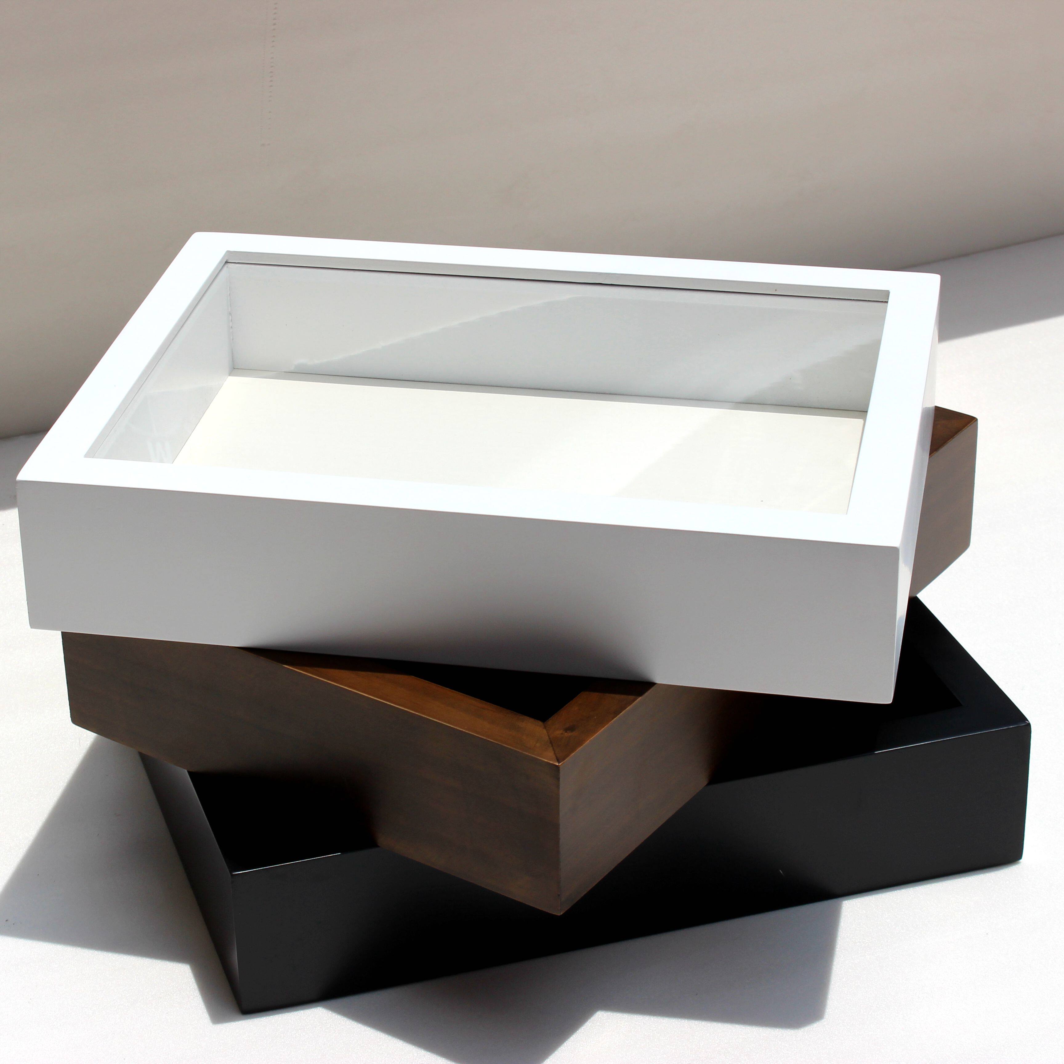 相框实木加厚永生花花盒diy立体做旧标本宝宝相框