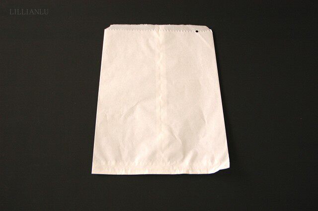 日本paquetdusoleil白底蓝字烘焙面包蛋糕纸袋点心包装盒