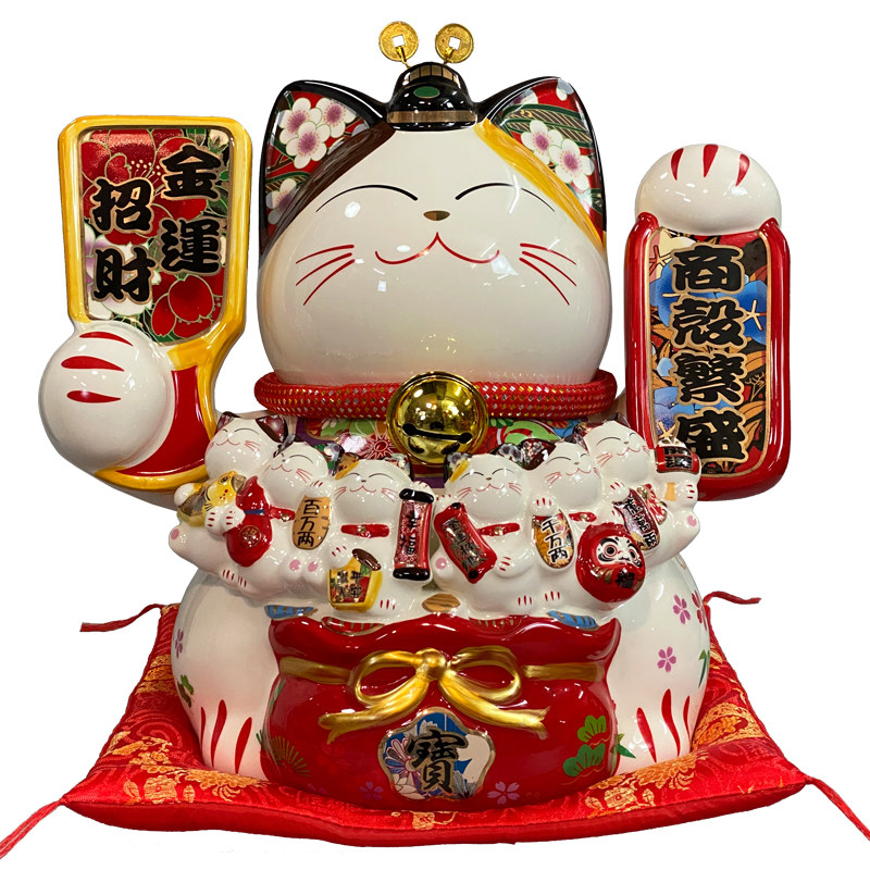 财神招财猫特大号创意开业礼品收银台招客旺财摆件招财猫