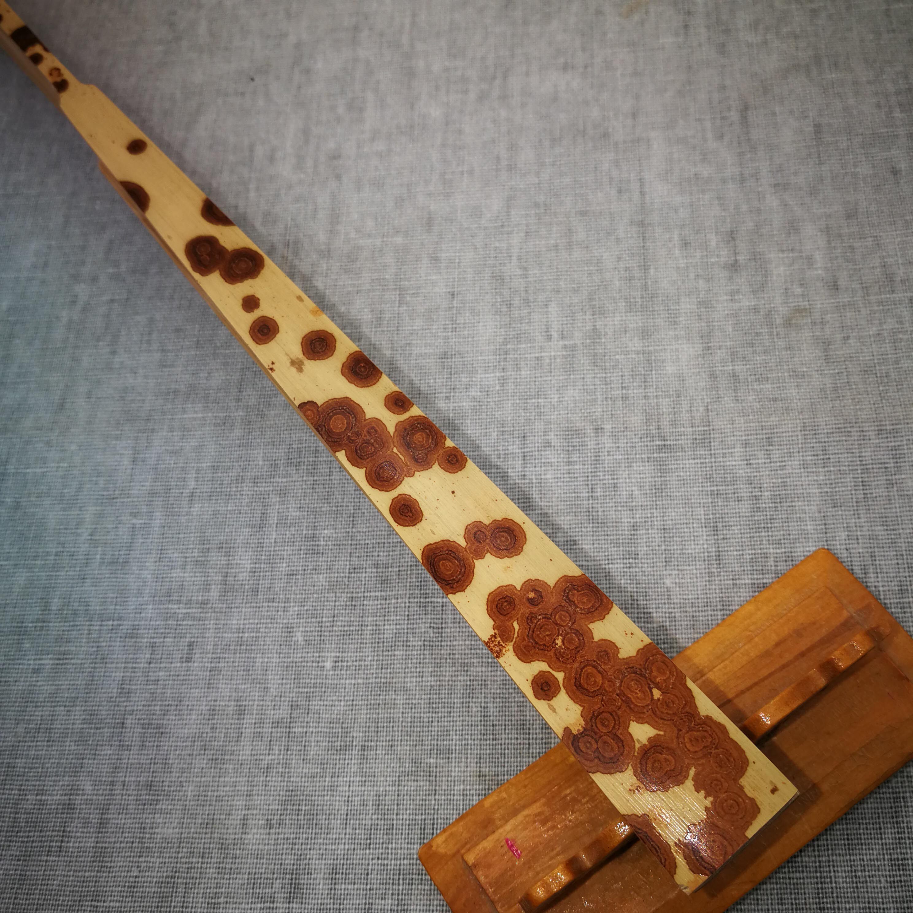 湘妃竹折扇和尚头型精工中国国风收藏文玩礼品扇子