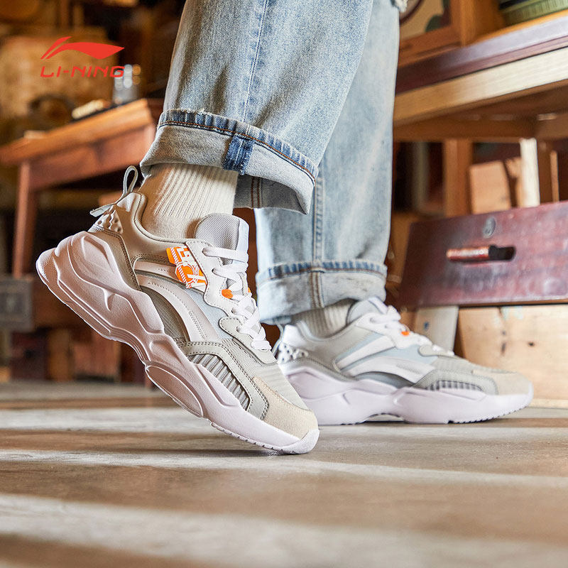 李宁春秋季男鞋2021休闲鞋烛龙经典时尚板鞋低帮运动鞋agcr377