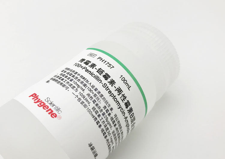 三抗100x 青霉素链霉素两性霉素b混合溶液 ph1757 phygene - 爱购网