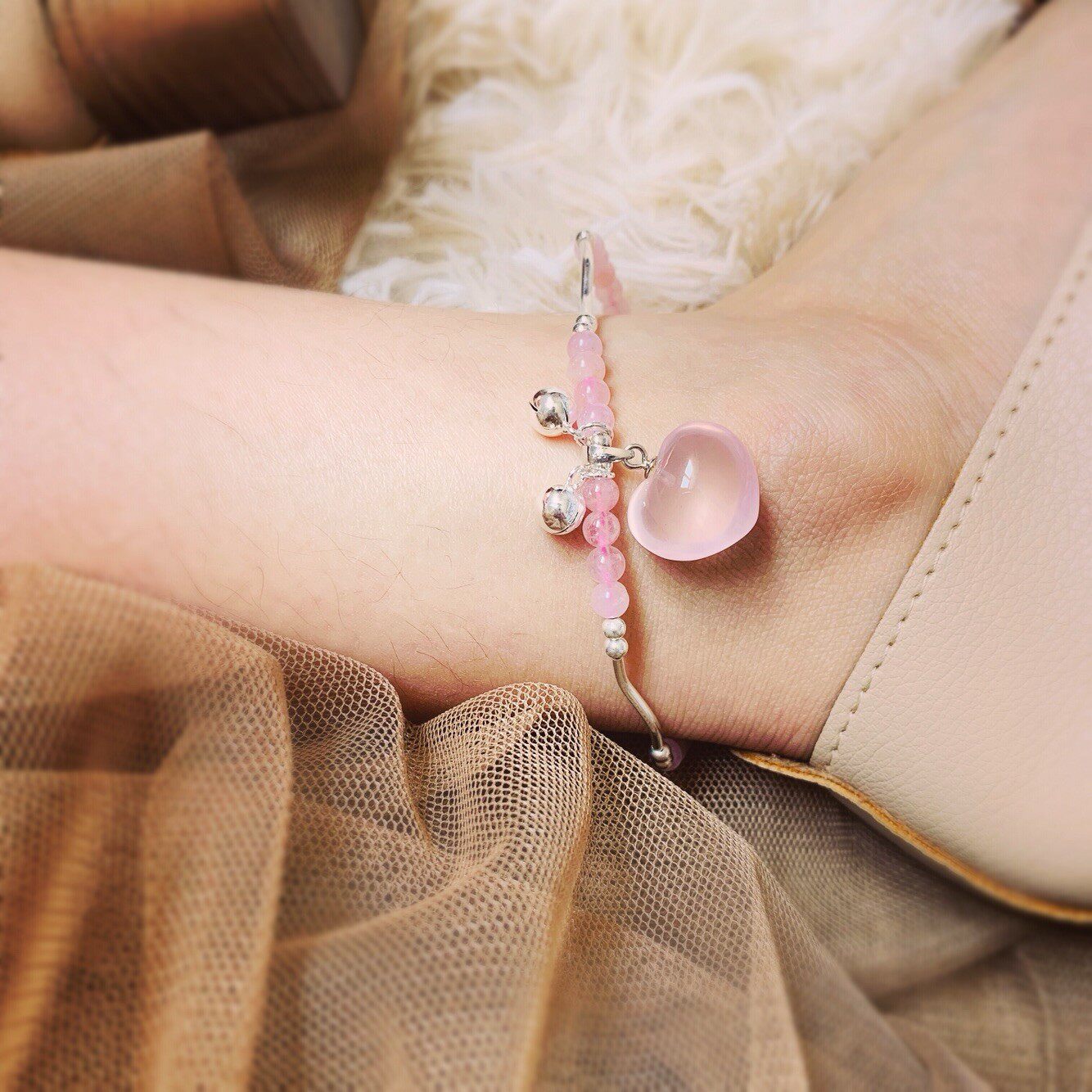 2020铃铛tao狐狸声音带响纯银新原创个性女款脚链