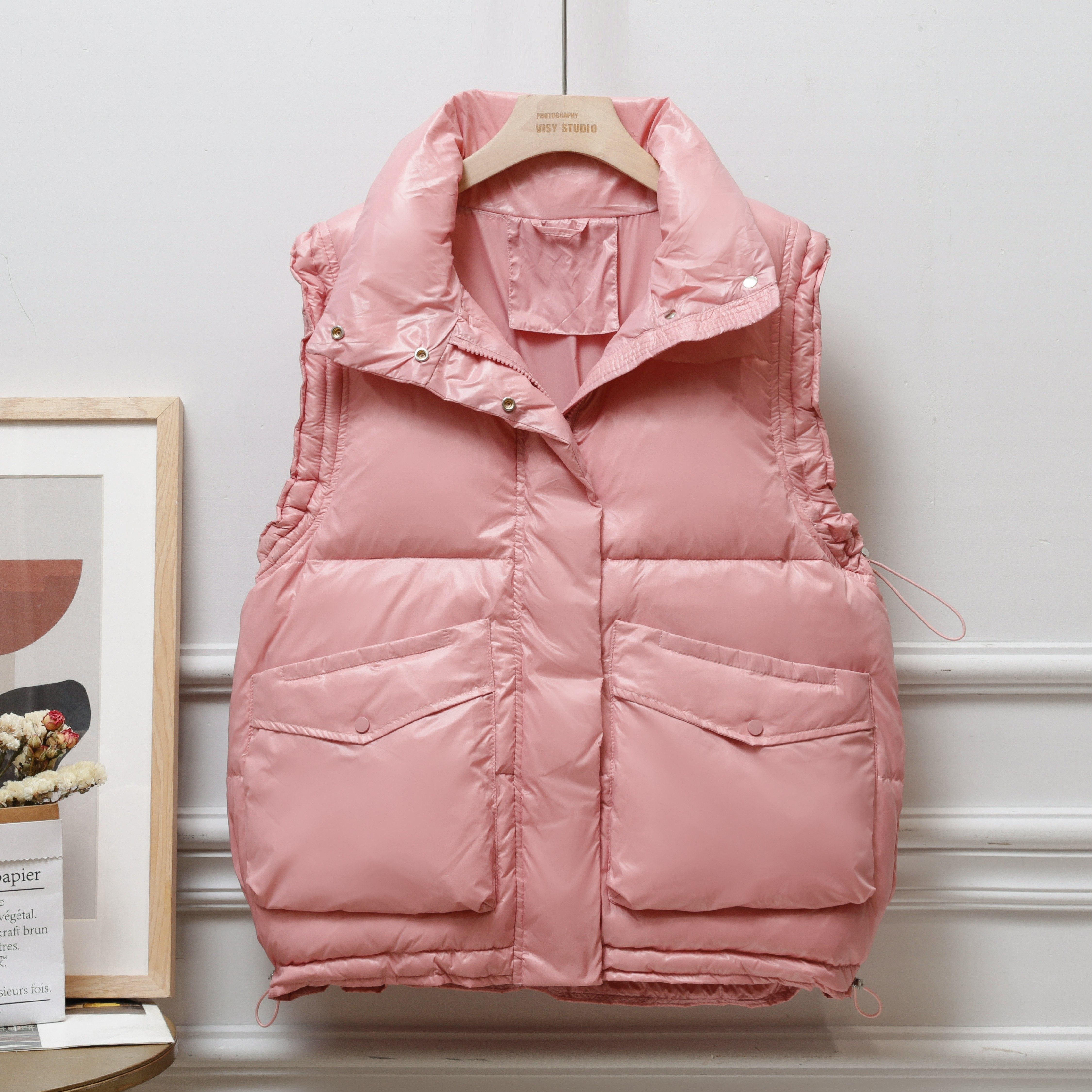 反季背心花边外穿鸭绒白鸭绒羽绒短款羽绒服爆款羽绒服