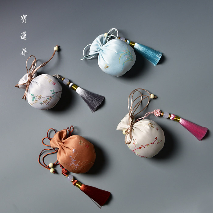 香囊丝绣禅韵小荷包袋禅意挂饰祈福挂坠居家挂饰