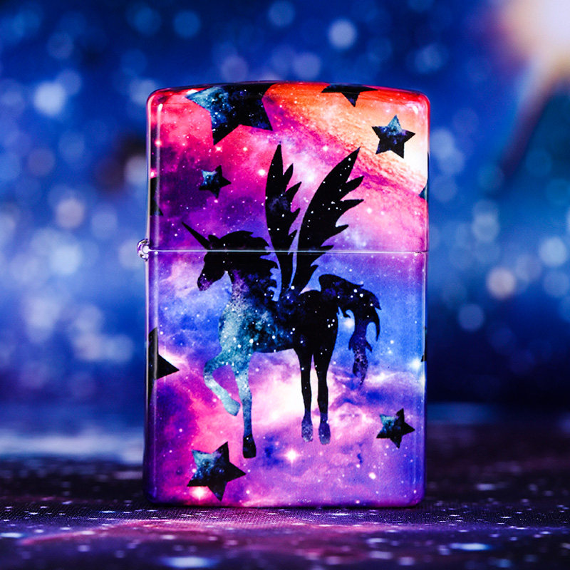 zippo打火机正版美国原装星空独角兽男士送礼之宝zippo
