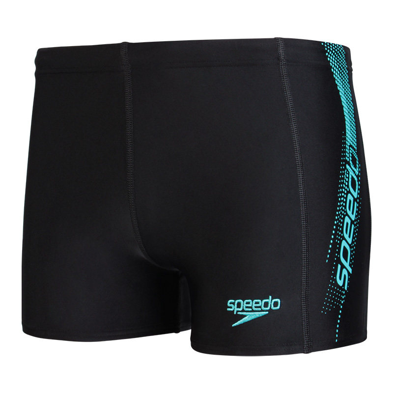 speedo泳裤男防尴尬专业训练平角游泳裤 大码抗氯速干温泉泳衣男-牌子