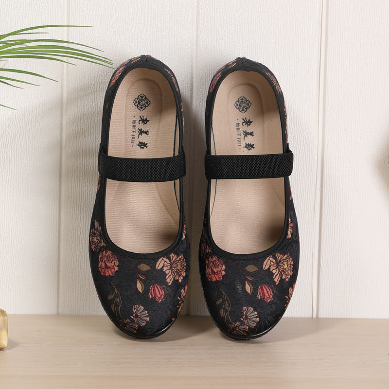 老美华春季新款鞋老年人布鞋老北京布鞋女老太太软底舒适轻便奶奶