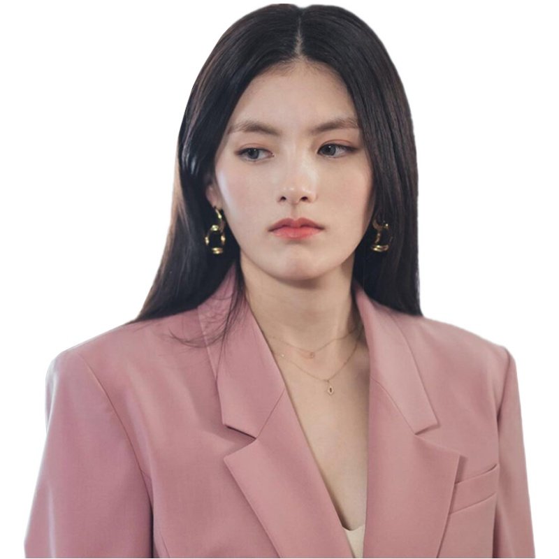 九尾狐传金容智宥利同款粉色西装半身套装春季时尚套装