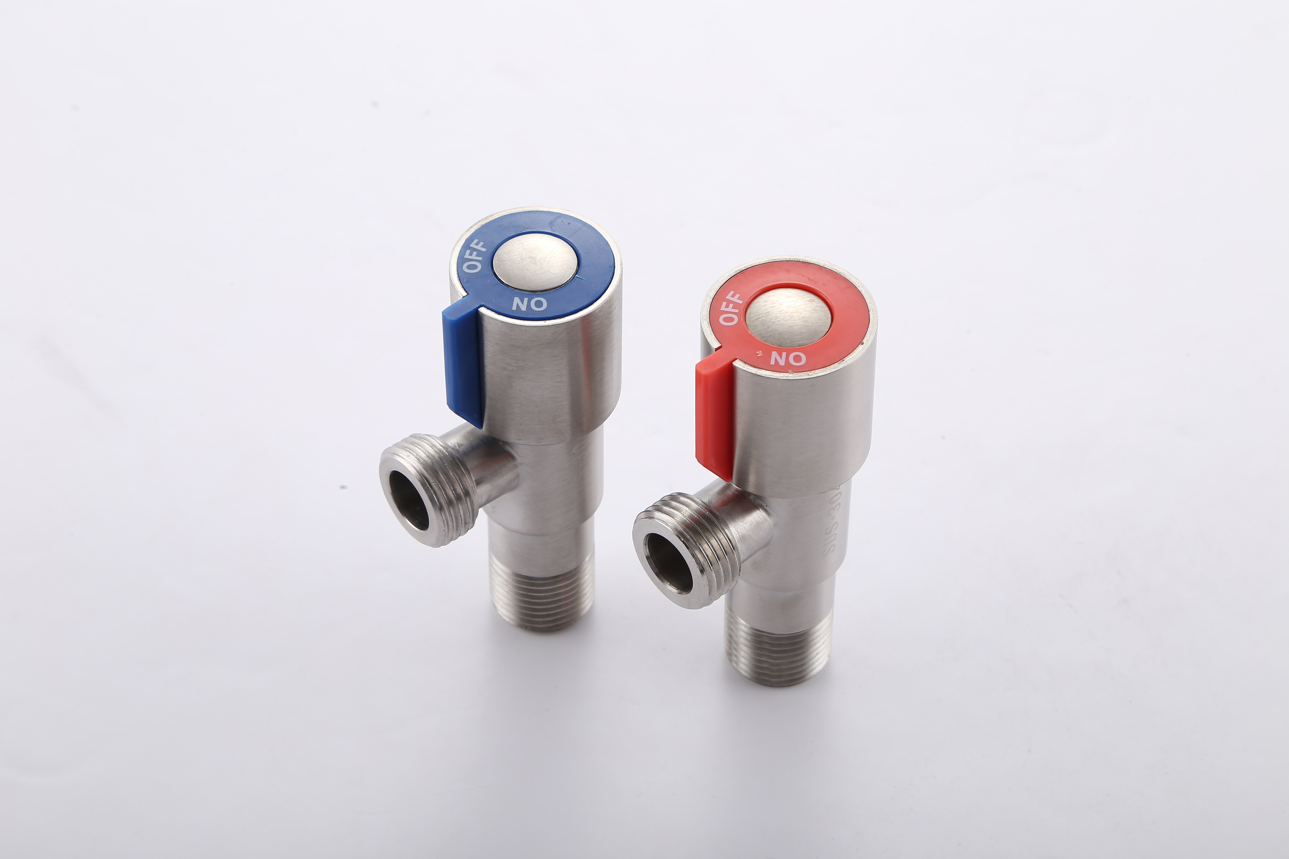 卡尼路卫浴sus304不锈钢拉丝冷热水六角阀加厚止水阀开关特价无铅