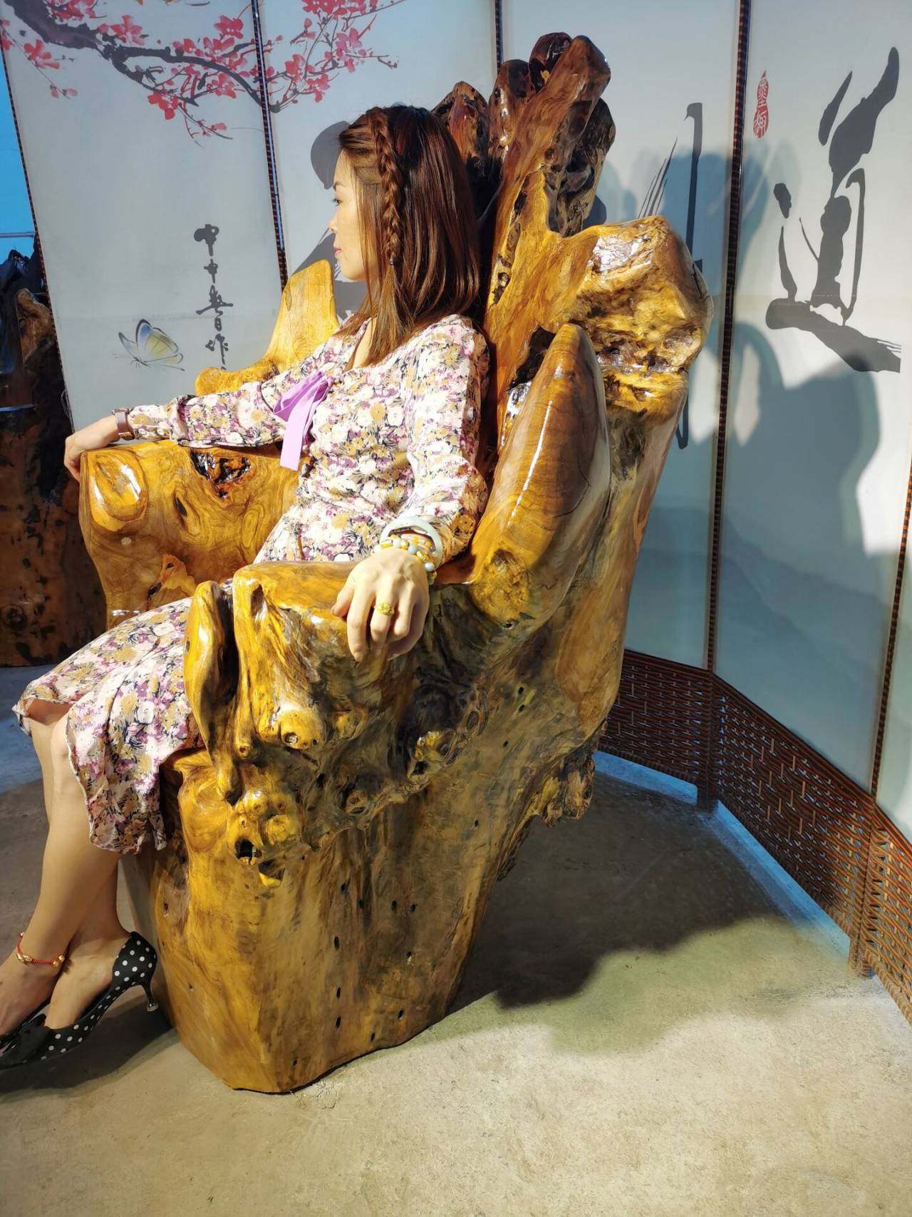 大型天然树根椅子根雕背椅原木凳子茶几茶台根雕凳子