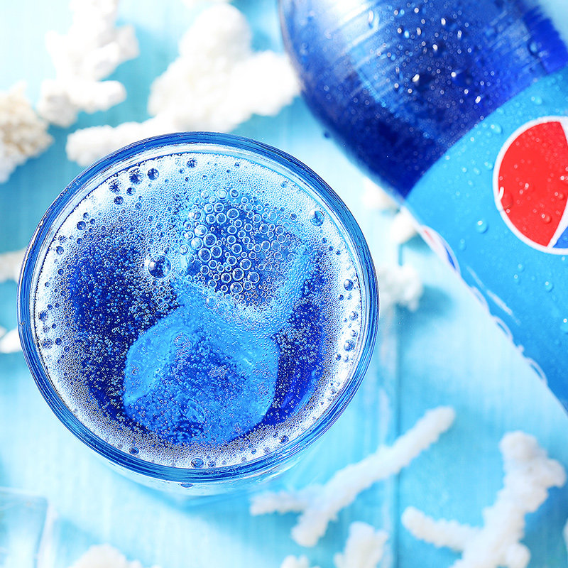 包邮印尼巴厘岛进口网红饮料百事梅子味蓝色可乐450ml4瓶碳酸汽水