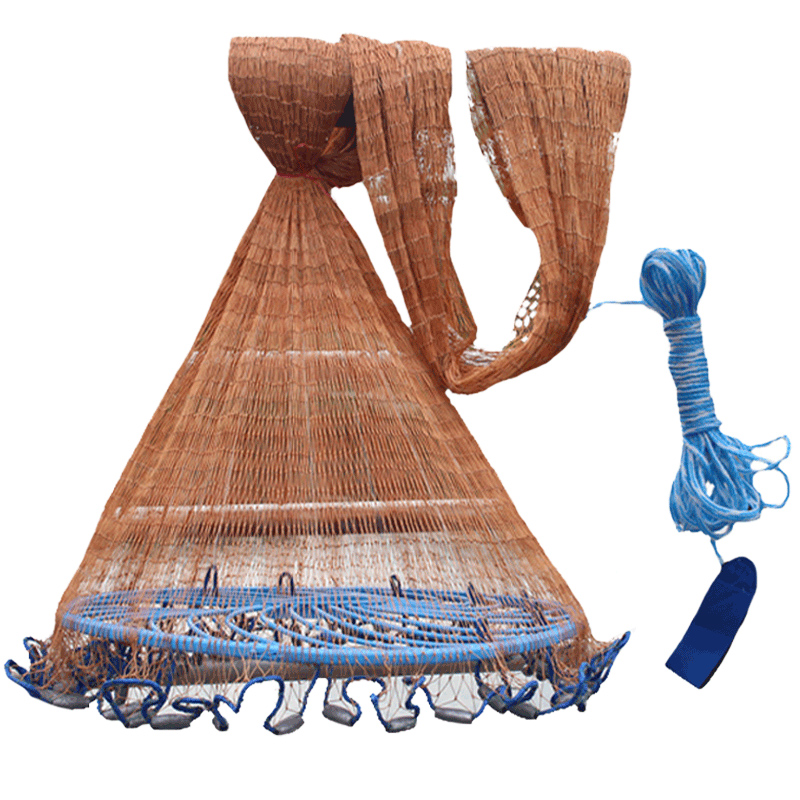 大飞盘式撒网抛网圆盘甩网渔网自动鱼网捕鱼鱼网