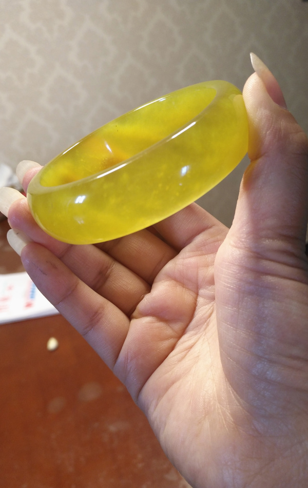 手镯陕西蓝田玉正正品天然黄金玉货姜玉石保健手饰