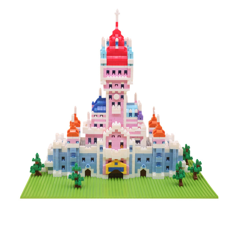 方特益智玩具拼装儿童颗粒二小大熊城堡熊大熊玩具塑料积木