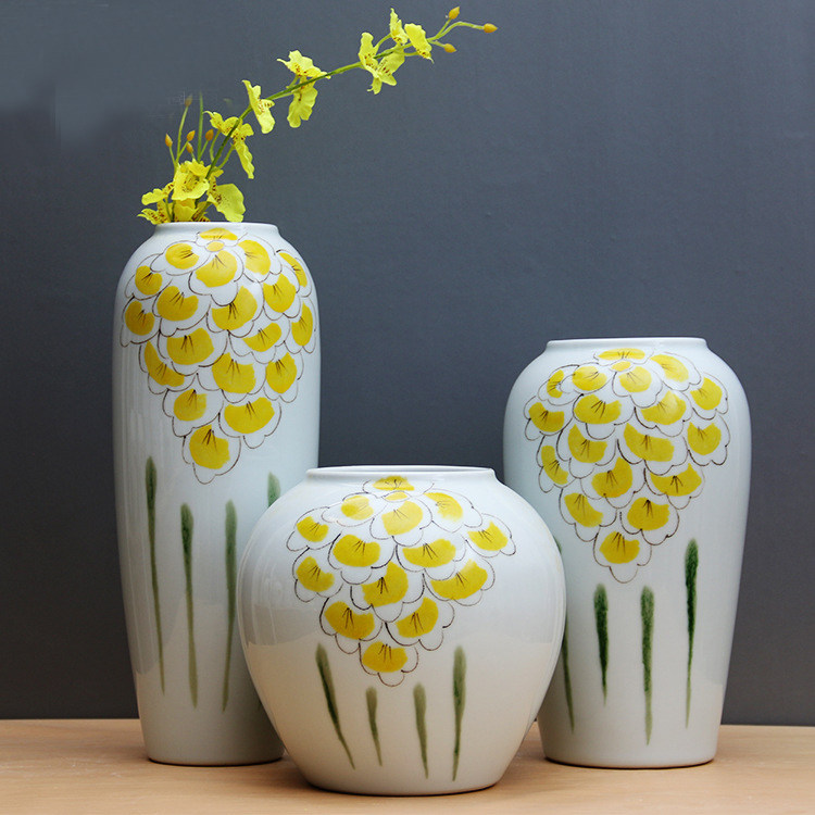 景德镇干花花瓶陶瓷摆件客厅插花中式现代简约创意家居花瓶