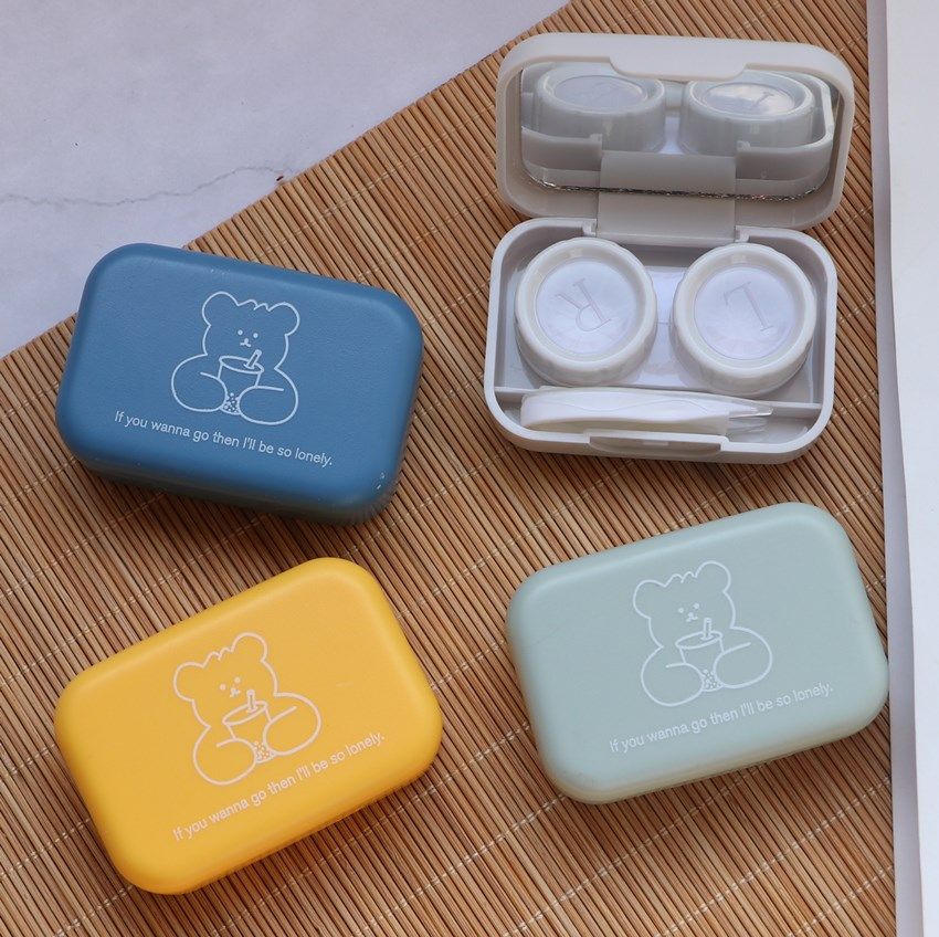 像鱼ins简约隐形眼镜盒子伴侣护理美瞳定制b28隐形眼镜伴侣盒