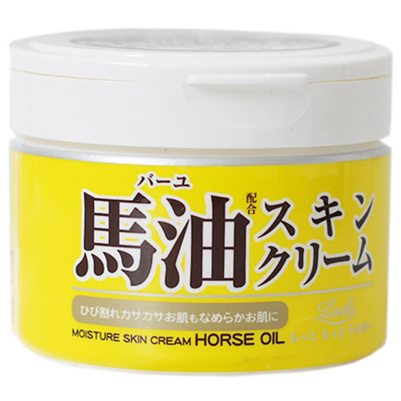 原装日本 loshi日本马油膏面霜滋润保湿抗敏感220g保湿不油腻包邮