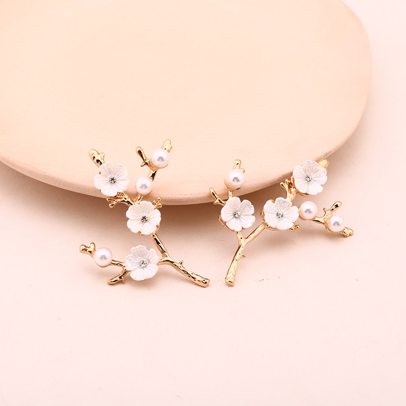 配件珍珠贝壳花花枝diy手工手工制制作古风新娘其他diy饰品配件