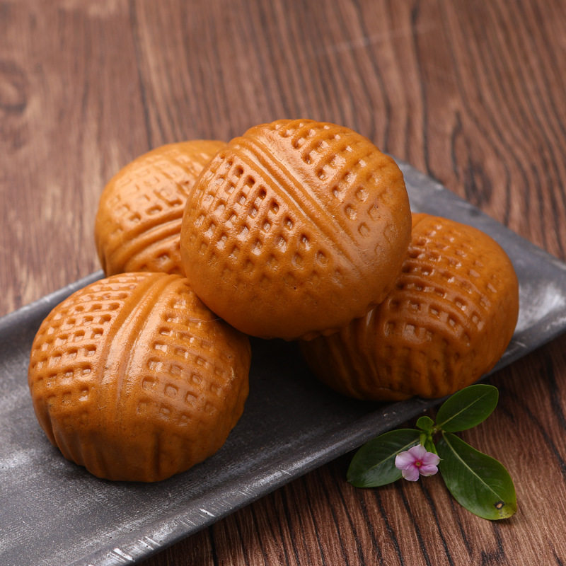 核桃12个巧克力包广式点心营养早餐包子广式早茶包点