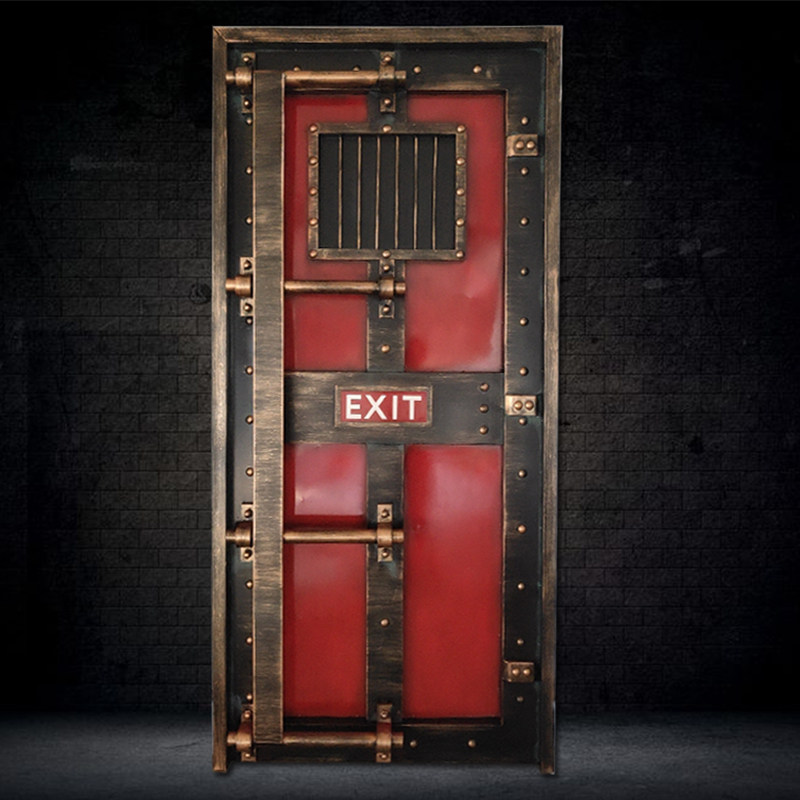 复古工业风大门酒吧餐厅室内门金属包间门密室逃脱仓库铁艺厕所门