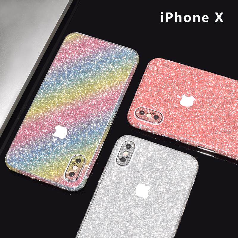 适用苹果8plus后膜iphone8背膜钢8化全包手机彩色贴纸磨砂八p