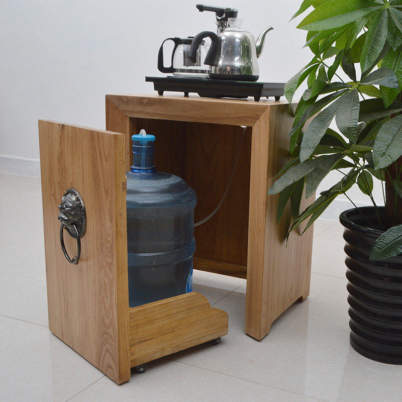 新中式水桶茶桌水泡烧水餐边台架饮水机边柜小茶餐边柜