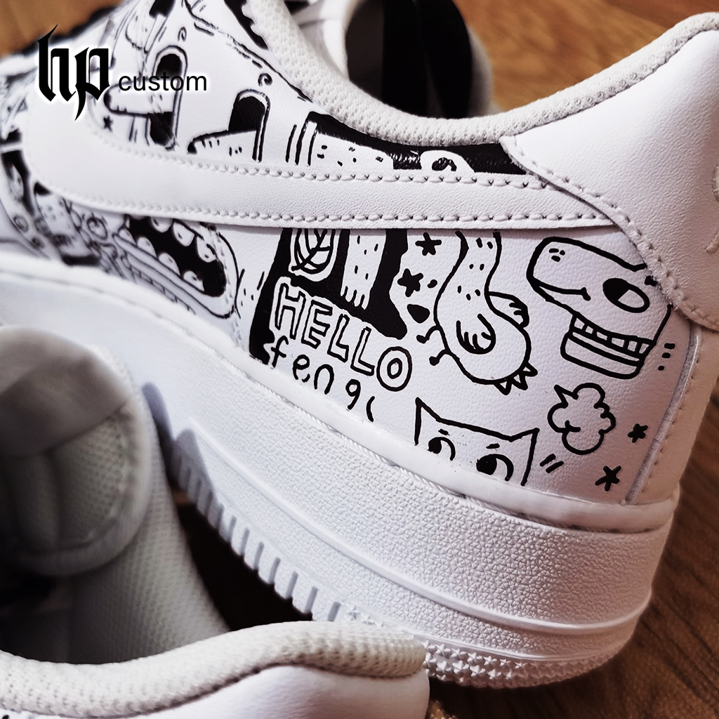 篮球鞋子定制diy手绘改造aj1改色空军一号af1手绘鞋