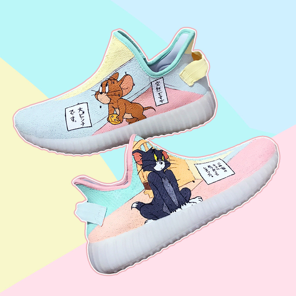 涂鸦彩绘diy满天星椰子鞋子yeezy350球鞋定制手绘手绘鞋