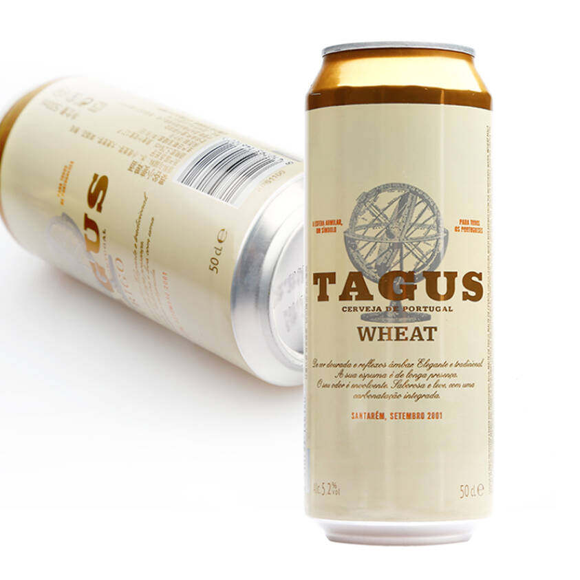 tagus/泰谷啤酒 欧洲原瓶进口小麦白啤500ml*24罐整箱包邮