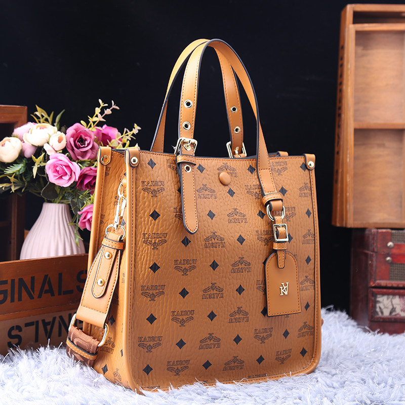 凯狄欧正品女包2022新款时尚复古真皮手提包大容量托特包