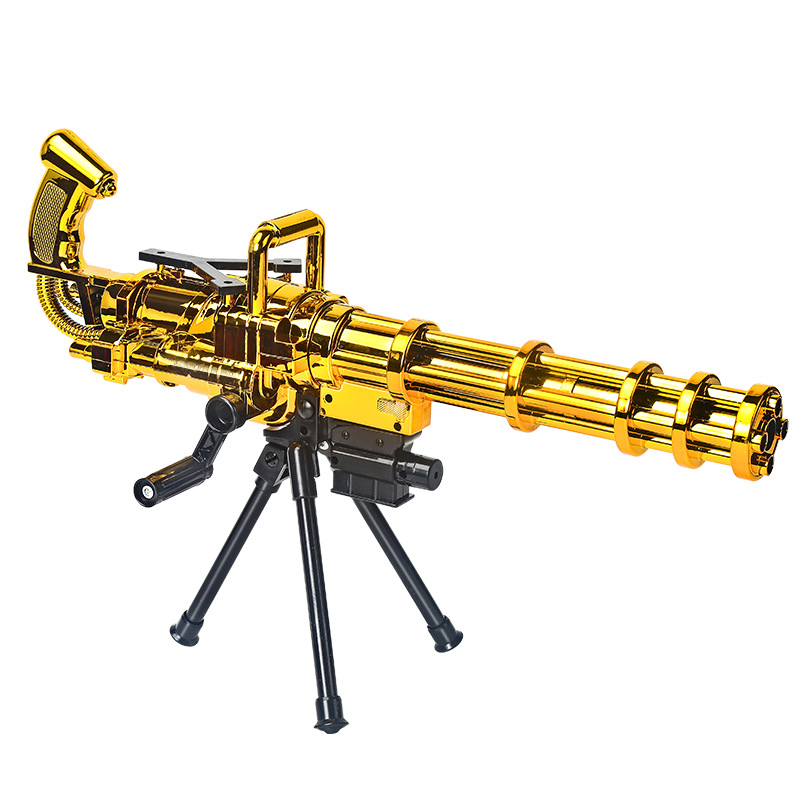 黄金加特林软弹枪手手动机关连发吃鸡套装全套电动玩具枪