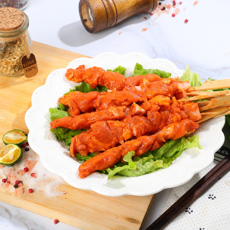 骨肉相连烧烤串食半成品商用铁板烧鸡胸脆骨新鲜冷冻生鸡肉